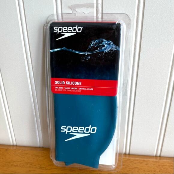 Speedo Swim Cap Silicone Latex Free Teal Adult One Size New - Picture 2 of 3